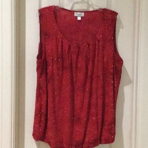 Dressy sleeveless blouse